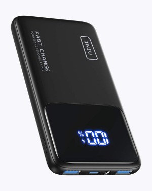 Iniu B6 10,000mAh 22.5W, Built-in Holder Power Bank Black | US-HAWNU9570