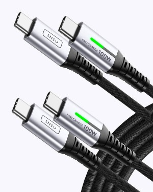 Iniu D5CC USB C to C 100W (6.6ft, 2-Pack) Cables Black | US-CJITN3569