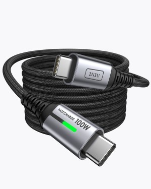 Iniu D5CC USB C to C 100W ( 1-Pack) Cables Black | US-GJQSE0897