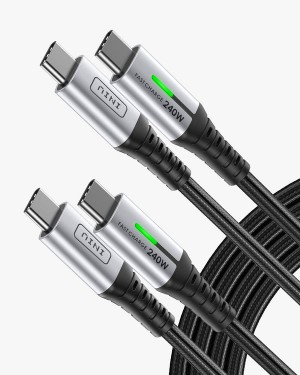 Iniu D7CC USB C to C 240W (6.6ft, 2-Pack) Cables Black | US-CNYFS0273