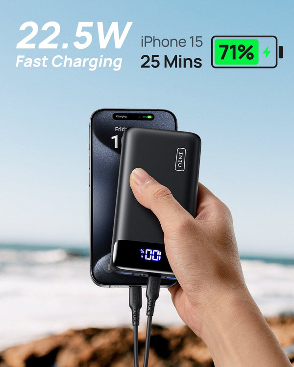 Iniu B5, 22.5W 20000mAh, PD 3.0+QC Power Bank Black | US-ETQUF2710