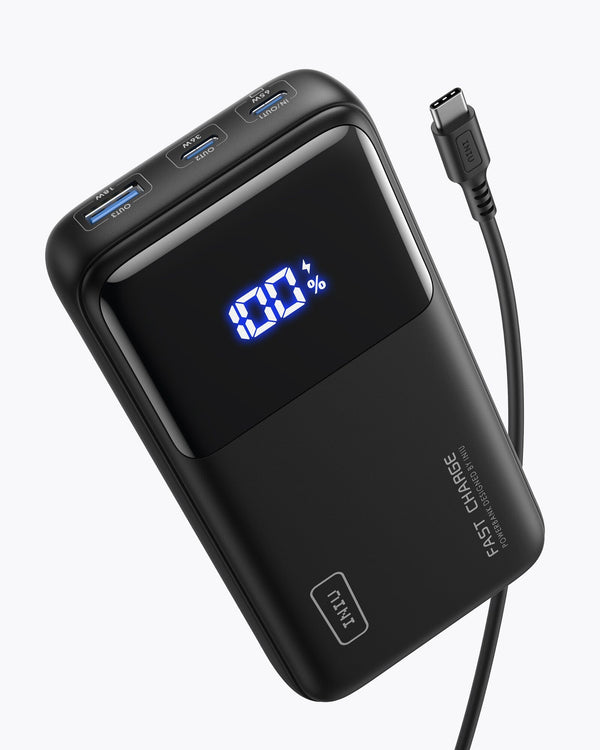 Iniu B62,20000mAh 65W USB C Laptop Portable Charger, PD QC Fast Charging 3-Output Power Bank Black | US-ASLIR8142