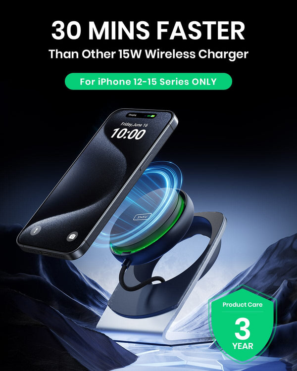 Iniu WI213 Magsafe, 15W Fast Charging with Cooling Fan Wireless Charger Black | US-JPWEL5813